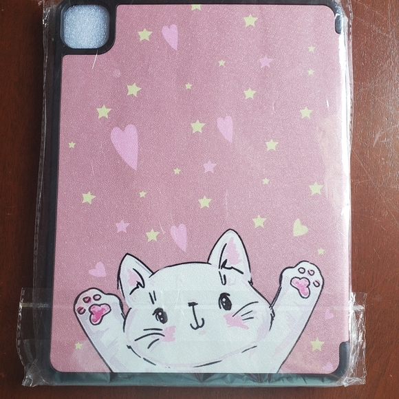 Nwt Super cute Ipod Pro 11 inch Pink Kitty Cat Hearts and Stars Case - Picture 2 of 2